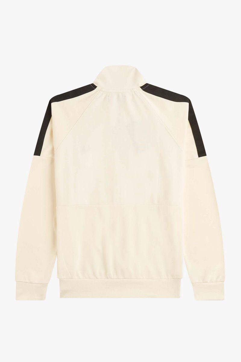 White Fred Perry Panelled Track Men's Jackets | PH 1226SGLO